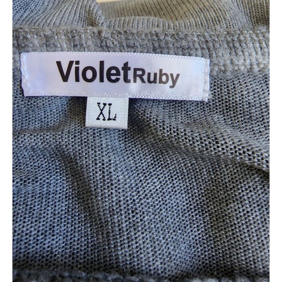 Gray Hippie Boho Lagenlook Oversized Drop Waist Top XL Artsy by Violet Ruby - Picture 6 of 8